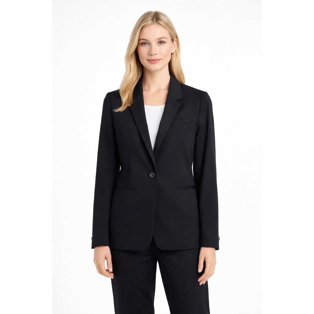 Everlane The Modern Blazer Wool Women S Black One Button Office Classic Academia